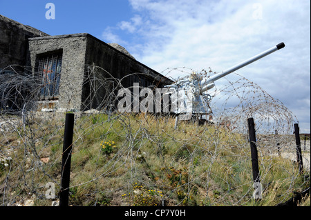 Fort de Curbornn,Museo,Memoriale della Battlle di Atlantic,WW II,Pointe de Pen-Hir,Crozon penisola vicino a Camaret,Finisterre,Brittany Foto Stock