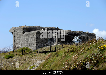 Fort de Curbornn,Museo,Memoriale della Battlle di Atlantic,WW II,Pointe de Pen-Hir,Crozon penisola vicino a Camaret,Finisterre,Brittany Foto Stock