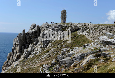 Memorial aux Breton de la France Libre,per i britannici di libera Francia,WW II,Pointe de Pen-Hir,Crozon penisola vicino a Camaret,Finister Foto Stock