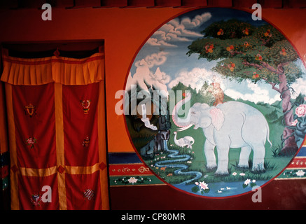 India; Himachal Pradesh Dharamsala, McLeod Ganj, Dip Tse-Chok Gompa Ling, Foto Stock
