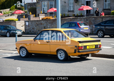 Una MK2 Ford Escort RS in Messico, nel South Queensferry Scozia. La vettura è stata realizzata tra il 1975 e il 1978. Foto Stock