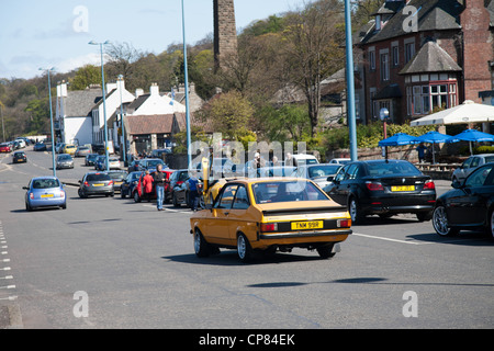 Una MK2 Ford Escort RS in Messico, nel South Queensferry Scozia. La vettura è stata realizzata tra il 1975 e il 1978. Foto Stock