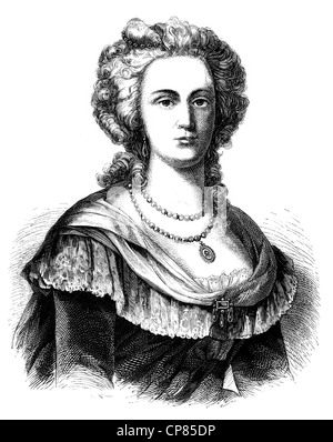 Maria Antonietta o Maria Antonia Josepha Johanna, 1755 - 1793, regina di Francia, la rivoluzione francese, storica incisione, XIX C Foto Stock