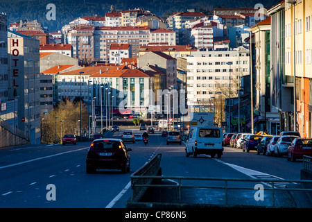 La città di Santiago de compostela, Spagna Foto Stock