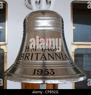 La nave è bell'interno del Royal Yacht Britannia Edinburgh Foto Stock