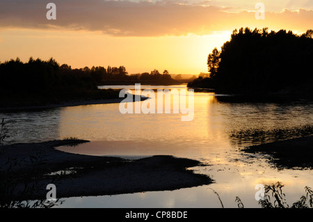 Francia, Giura, Doubs bassa valle, petit noir, Fiume Foto Stock