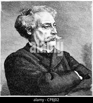 Alexandre Dumas il giovane, 1824 - 1895, uno scrittore francese, Historische Druck aus dem 19. Jahrhundert, Ritratto, Alexandre Dumas Foto Stock