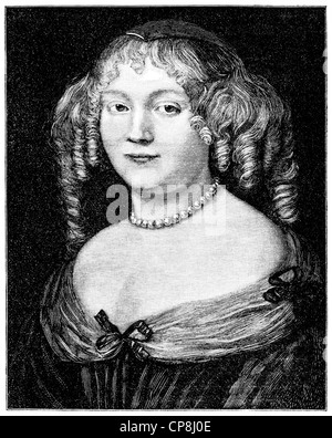 Madame Marie de Sevigne, 1626-1696, uno scrittore francese, Historische Druck aus dem 19. Jahrhundert, Ritratto von Madame Marie de Sév Foto Stock