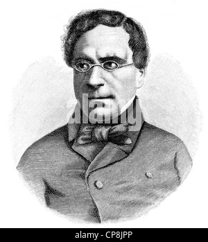 Francesco Domenico Guerrazzi, 1804 - 1873, un italiano di scrittore e uomo politico, Historische Zeichnung aus dem 19. Jahrhundert, Porto Foto Stock