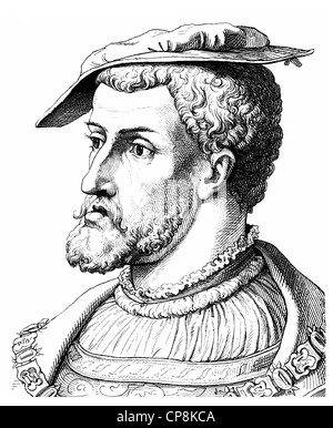 Carlo V, 1500 - 1558, Habsburg, Re Carlo I o Carlos I di Spagna, Santo Re romano-germanico, Imperatore del Sacro Romano Impero, Foto Stock