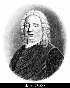 Samuel Richardson, 1689 - 1761, un scrittore inglese, Historische Zeichnung aus dem 19. Jahrhundert, Ritratto von Samuel Richardson Foto Stock