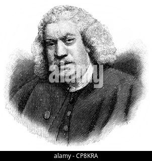 Samuel Johnson, 1709 - 1784, un studioso inglese, scrittore, poeta e critico, Historische Zeichnung aus dem 19. Jahrhundert, portrai Foto Stock