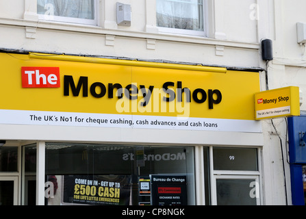 ' Il denaro Shop ' un high street cassa Crediti e controllare la struttura di incasso nel Regno Unito Foto Stock