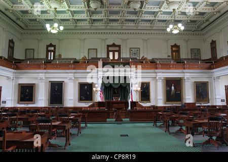 Camera del Senato, Texas State Capitol, Austin, Texas Foto Stock