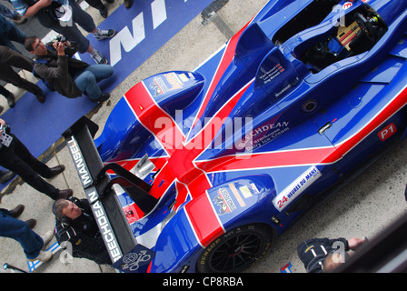 Nigel Mansells race car Red 5 a Le Mans per la 24 ore di gara nel 2010 Foto Stock