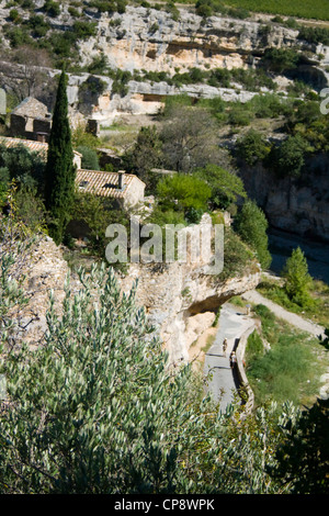 Minerve hilltop village in Languedoc Rousillon, regione a sud della Francia Foto Stock