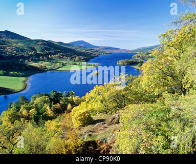 Regina della vista, Loch Tummel, Pitlochry, Tayside, Scotland, Regno Unito. Foto Stock