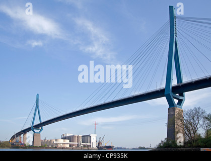 Ponte Koehlbrand, porto di Amburgo, Germania Foto Stock