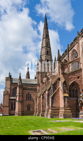 Lichfield Cathedral staffordshire England Regno Unito GB EU Europe Foto Stock