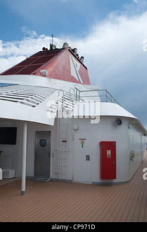 Scene di coperta a bordo di Fred.Olsen nave da crociera "Braemar' Foto Stock