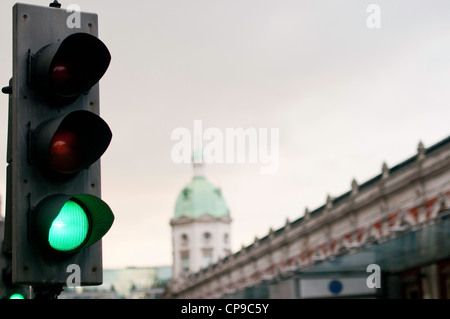 Il semaforo verde, Smithfield Market, Londra Foto Stock