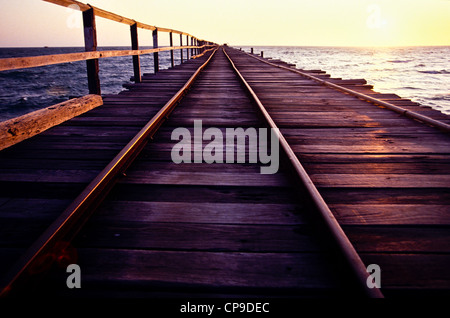 One-Mile Jetty, Carnarvon, Australia occidentale Foto Stock
