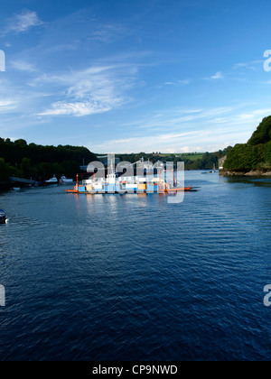 Il traghetto sul Fiume Fowey, Cornwall, Inghilterra Foto Stock