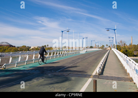Pasarela de la Cartuja ponte (1992) Siviglia Andalusia Spagna Foto Stock