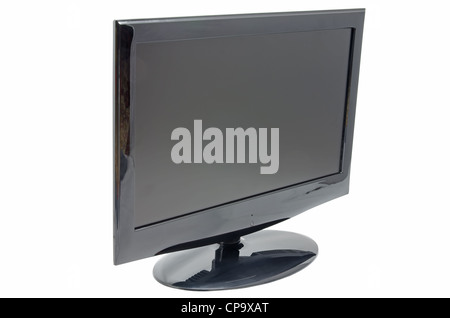 Led TV isolato su uno sfondo bianco Foto Stock