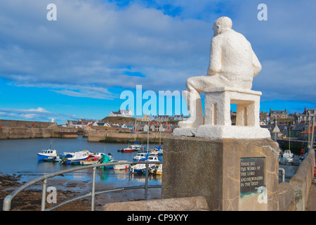 Findochty Harbour, Moray Firth, Scozia Foto Stock