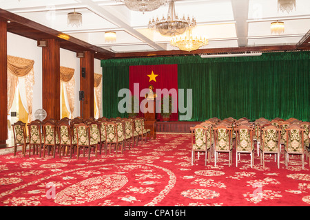 Grande sala per assemblee, riunificazione Hall, la città di Ho Chi Minh (Saigon), Vietnam Foto Stock