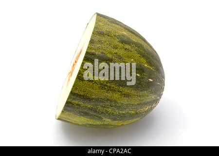 Deliziosa melone isolati su sfondo bianco Foto Stock