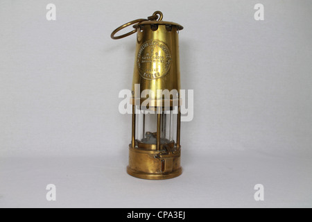 Una lampada di minatori inventato da Sir Humphrey Davy, Foto Stock