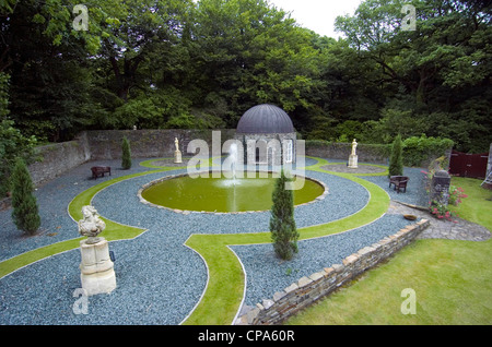 Plas Cilybebyll stile francese mansion vicino a Rhos, Neath, Regno Unito Foto Stock