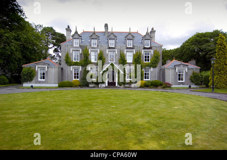 Plas Cilybebyll stile francese mansion vicino a Rhos, Neath, Regno Unito Foto Stock