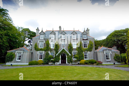 Plas Cilybebyll stile francese mansion vicino a Rhos, Neath, Regno Unito Foto Stock