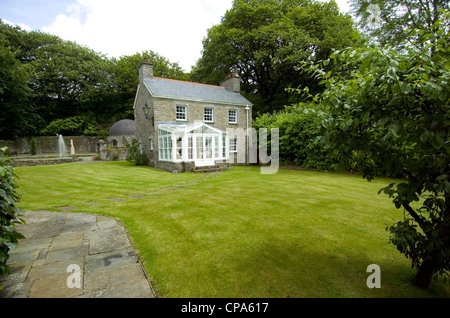 Plas Cilybebyll stile francese mansion vicino a Rhos, Neath, Regno Unito Foto Stock