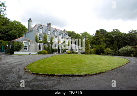 Plas Cilybebyll stile francese mansion vicino a Rhos, Neath, Regno Unito Foto Stock