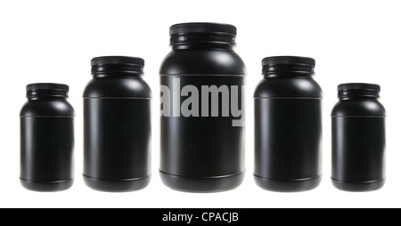 Bottiglie di plastica Foto Stock