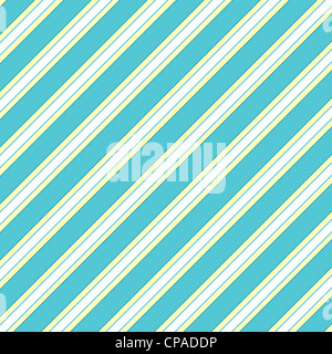 Strisce diagonali pattern in blu, bianco e giallo Foto Stock