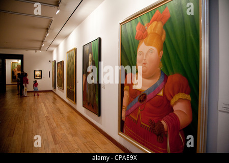 La primera dama, prima Signora dipinta da Botero in una galleria al Museo Botero noto anche come Museo Botero, Bogotá, Colombia Foto Stock