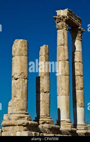 Citadel Hill rovine romane, Amman, Giordania Foto Stock