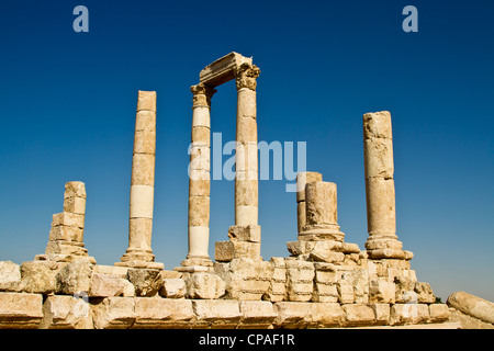 Citadel Hill rovine romane, Amman, Giordania Foto Stock