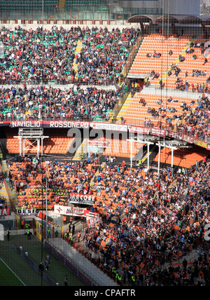 Lo stadio di San Siro durante un AC Milan partita di calcio Foto Stock