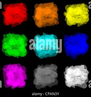 Vernice di colore splat impostato Foto Stock