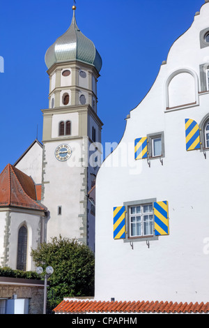 Wasserburg, Chiesa di San Giorgio, Baviera, Germania Foto Stock