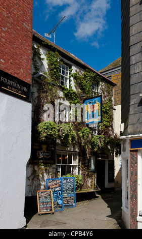 Fountain Inn, Mevagissey. La Cornovaglia. Inghilterra Foto Stock