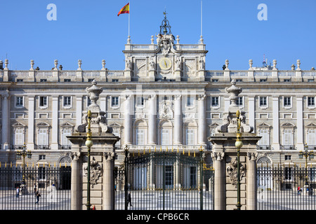 Royal Palace (Spagnolo: Palacio Real) punto di riferimento storico di Madrid, Spagna Foto Stock