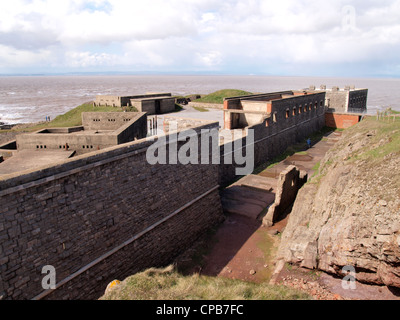 Brean giù Fort, Somerset, Regno Unito Foto Stock