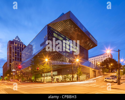 Biblioteca Pubblica di Seattle Central Foto Stock